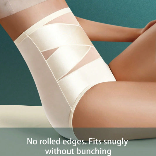 Women's Seamless High-Waisted Tummy Control Triangle Briefs